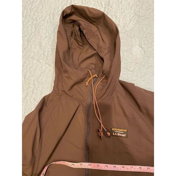 LL Bean Men's Windbreaker Jacket L Multicolor Color Block Hooded Zip - Picture 7 of 10
